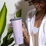 Corkcicle Cold Cup - 750ml Gloss White - 45-Degree Angle