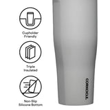 Corkcicle Go Cup XL - 887ml Matte Black - Front View