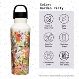 Corkcicle Sport Canteen - 600ml Rifle Paper - Garden Party Cream - Front View