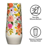 Corkcicle Stemless Flute - 207ml Rifle Paper - Garden Party Cream - Front View