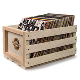 Crosley Cruiser Bluetooth Portable Turntable - Blush Pink + Bundled Crosley Record Storage Crate - Front View