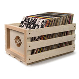 Crosley Cruiser Bluetooth Portable Turntable - Black + Bundled Crosley Record Storage Crate - Front View
