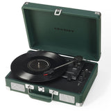 Crosley Cruiser Bluetooth Portable Turntable + Crosley Turntable Stand Bundle - Emerald Green - Top-Down View