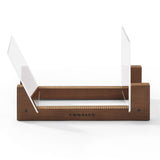 Crosley Voyager Bluetooth Portable Turntable - Cocoa + Bundled Crosley Record Storage Display Stand - Front View