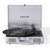Crosley Cruiser Bluetooth Portable Turntable - Silver - 45-Degree Angle