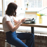 Crosley Cruiser Bluetooth Portable Turntable - Turquoise - Top-Down View