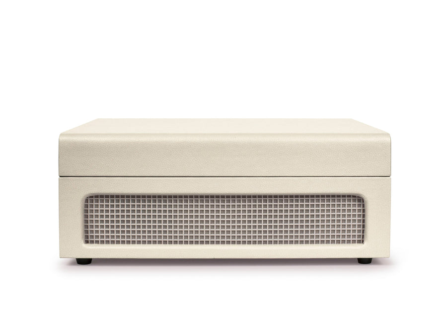 Crosley Voyager portable Bluetooth suitcase turntable in Dune, suitcase lid and handle