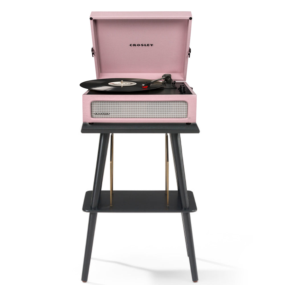 Crosley Voyager Bluetooth Portable Turntable + Crosley Turntable Stand Bundle - Amethyst