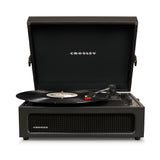 Crosley Voyager Bluetooth Portable Turntable + Crosley Turntable Stand Bundle - Black - Front View