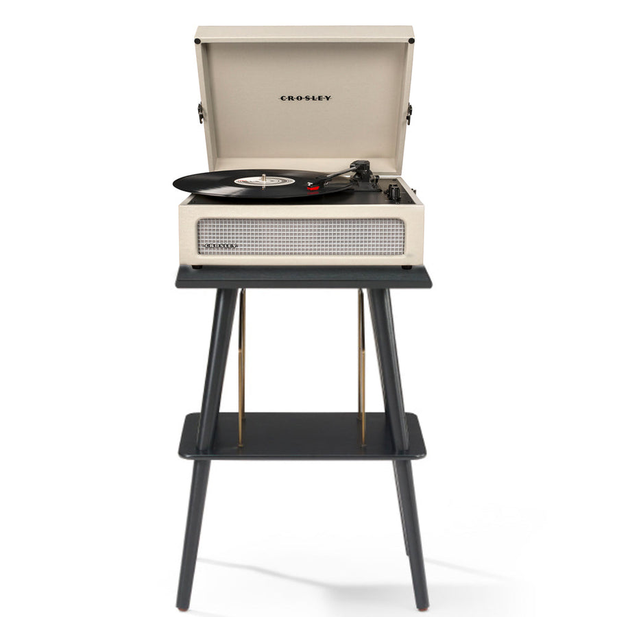 Crosley Voyager Bluetooth Portable Turntable + Crosley Turntable Stand Bundle - Dune