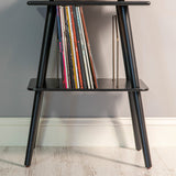 Crosley Voyager Bluetooth Portable Turntable + Entertainment Stand Bundle - Floral - Top-Down View