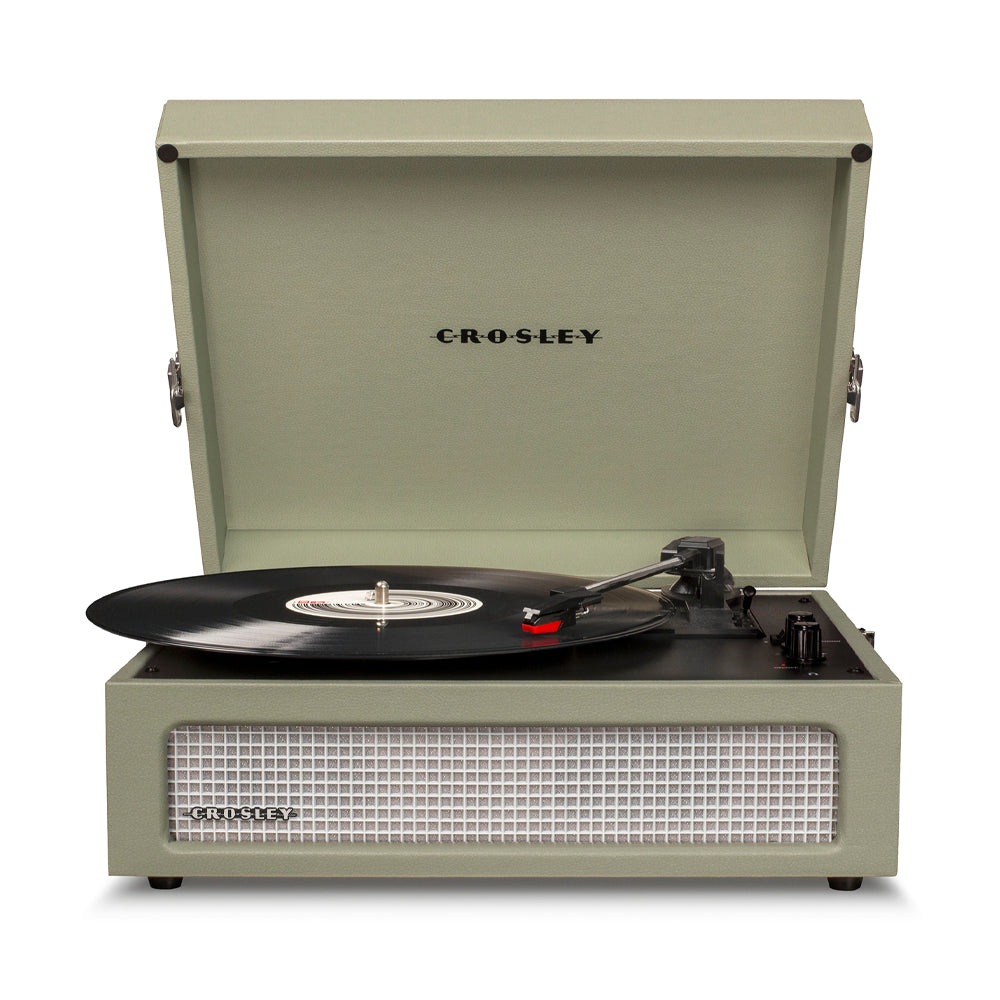 Crosley Voyager Bluetooth Portable Turntable + Crosley Turntable Stand Bundle - Sage