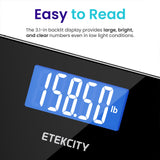 Etekcity Digital Body Weight Bathroom Scale - Black - Side View