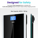 Etekcity Digital Body Weight Bathroom Scale - Black - Top-Down View