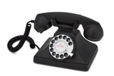 GPO Retro 200 Rotary Telephone - Black - Side View