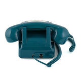 GPO Retro 746 Rotary Telephone - Azure Blue - Rear View