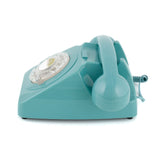 GPO Retro 746 Rotary Telephone - Blue - Rear View