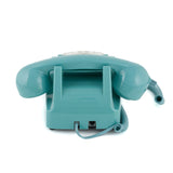 GPO Retro 746 Rotary Telephone - Blue - Close-Up Angle