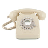 GPO Retro 746 Rotary Telephone - Ivory - Side View
