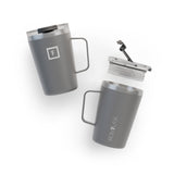 Iron Flask Grip Coffee Mug, Graphite - 12oz/350ml - Front View