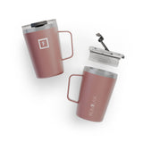 Iron Flask Grip Coffee Mug, Rose Gold - 12oz/350ml - Front View