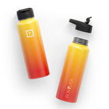 Jade Yoga Harmony Mat - Purple & Iron Flask Wide Mouth Bottle with Spout Lid, Fire, 32oz/950ml Bundle - Top-Down View