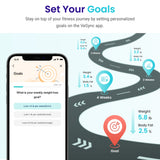 Jade Yoga Harmony Mat - Sky Blue & Etekcity Scale for Body Weight and Fat Percentage - Black Bundle - Rear View