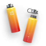 Jade Yoga Harmony Mat - Orange & Iron Flask Wide Mouth Bottle with Spout Lid, Fire, 32oz/950ml Bundle - Rear View
