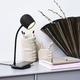 Kreafunk Ellie Lamp W/ Qi Charger And Bluetooth Speaker - Black - Side View