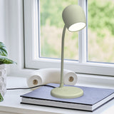 Kreafunk Ellie Lamp W/ Qi Charger And Bluetooth Speaker - Dusty Olive - Front View