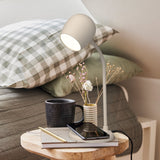 Kreafunk Ellie Lamp W/ Qi Charger And Bluetooth Speaker - Ivory Sand - Side View