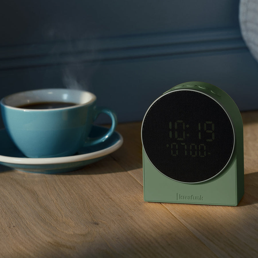 Kreafunk Ivy Alarm Clock W/ Bluetooth Speaker - Nordic Green