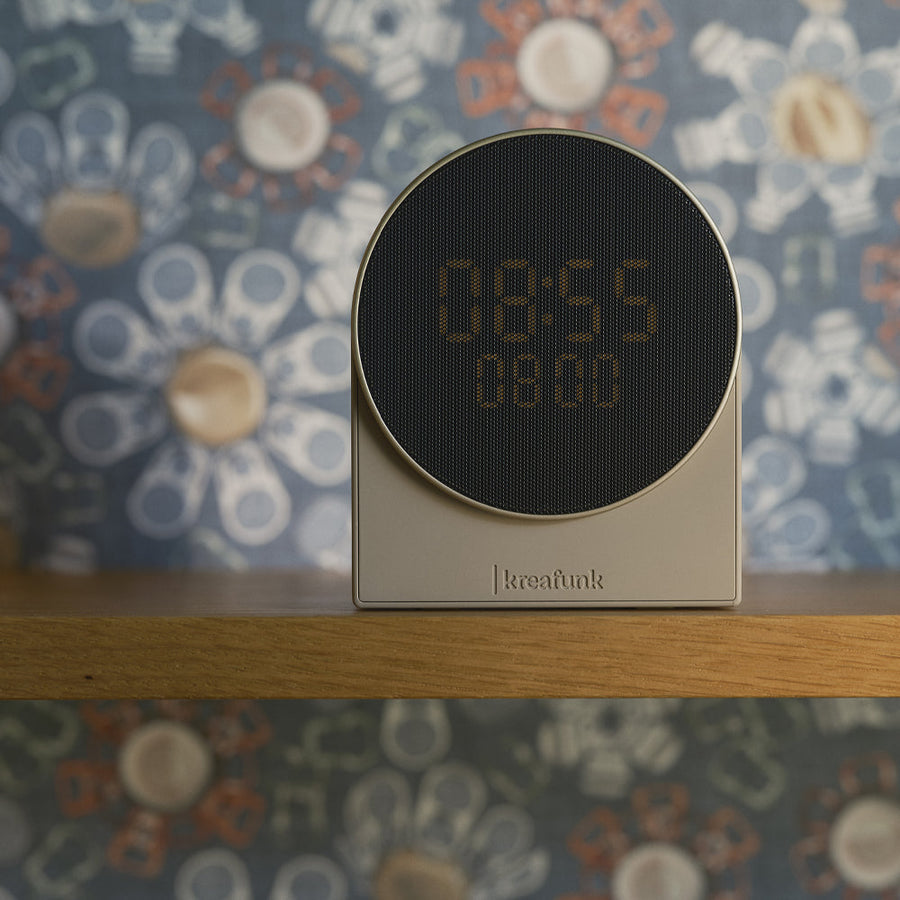 Kreafunk Ivy Alarm Clock W/ Bluetooth Speaker - Ivory Sand