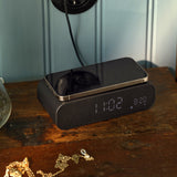 Kreafunk Wakie Alarm Clock Qi Charger + Bluetooth - Black - Front View