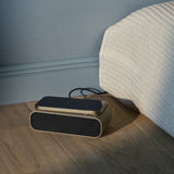 Kreafunk Wakie Alarm Clock Qi Charger + Bluetooth - Ivory Sand - Side View