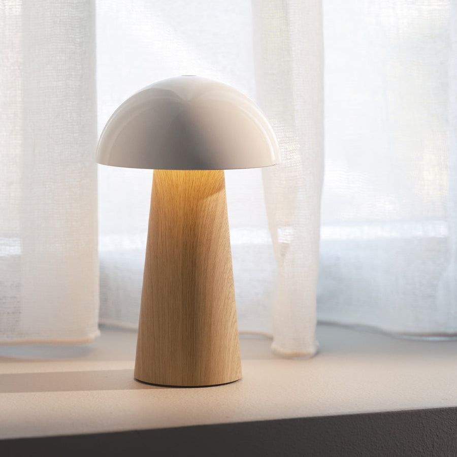 Kreafunk Bello Lamp, Portable And Rechargeable - Light Wood