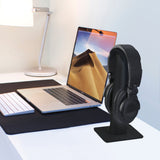 Kanto H2 Premium Universal Desktop Headphone Stand, Black - Front View