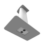 Kanto H2W Premium Universal Desktop Headphone Stand, White - Rear View