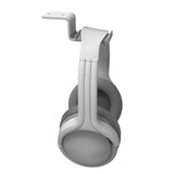 Kanto HHW Universal Under Desk Headphone Hook, White - Side View