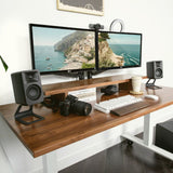 Kanto ORA 100W Powered Reference Desktop Computer Speakers with Bluetooth 5.0 Black - Low Angle