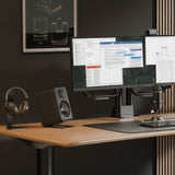 Kanto ORA4 140W Powered Reference Speakers with USB-C Input and Bluetooth - Black, Pair - Front View