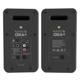 Kanto ORA4 140W Powered Reference Speakers with USB-C Input and Bluetooth - Black, Pair - 45-Degree Angle