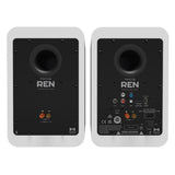 Kanto REN 200W Powered Bookshelf Speakers with HDMI ARC, USB-C, and Bluetooth 5.3 - Matte White, Pair