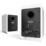 Kanto REN 200W Powered Bookshelf Speakers with HDMI ARC, USB-C, and Bluetooth 5.3 - Matte White, Pair