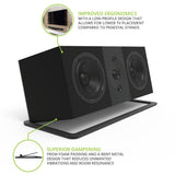 Kanto S10 Low-Profile Angled Sound Bar and Center Channel Speaker Stand for Home Theater - Front View