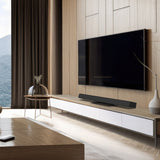 Kanto S10 Low-Profile Angled Sound Bar and Center Channel Speaker Stand for Home Theater - Close-Up Angle