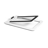 Kanto S2W Angled Desktop Speaker Stands for Small Speakers - Pair, White - Top-Down View
