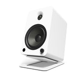 Kanto S6W Angled Desktop Speaker Stands for Large Speakers - Pair, White - 45-Degree Angle