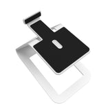 Kanto SE4W Elevated Desktop Speaker Stands for Midsize Speakers - Pair, White - Top-Down View