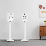 Kanto SP26PLW 26 Tall Bookshelf Speaker Floor Stands - Pair, White - Front View
